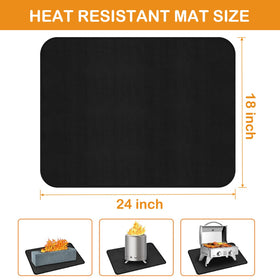 SKABLIX heat resistant mat showcases waterproof and oil-proof surface for cleanups.