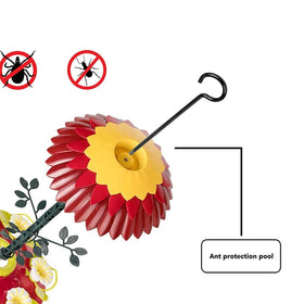 Skaithee 8-inch hummingbird baffle weather guard protects nectar from elements.
