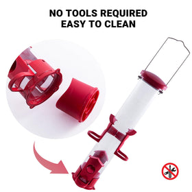 Skaithee feeder with removable base for easy cleaning and refilling