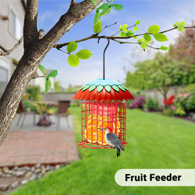 Skaithee Suet Feeder Double hanging-setup ready for outdoor use.