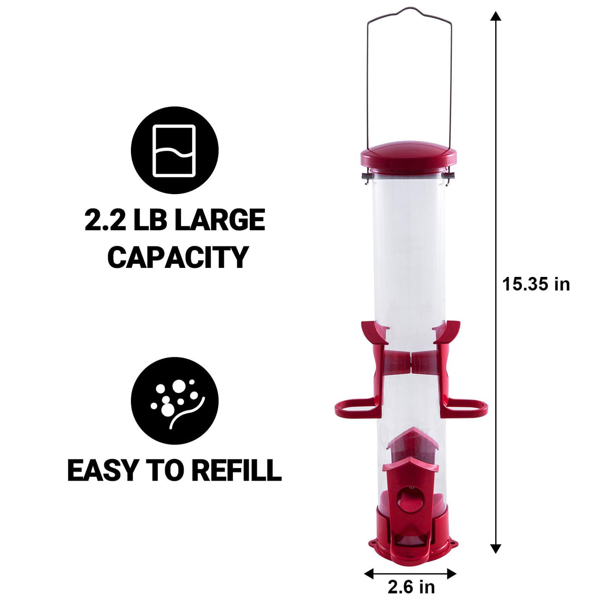 Skaithee weather-resistant outdoor bird feeder stands up to all seasons