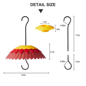 Skaithee weather-resistant plastic guard protects feeders from sun and moisture.