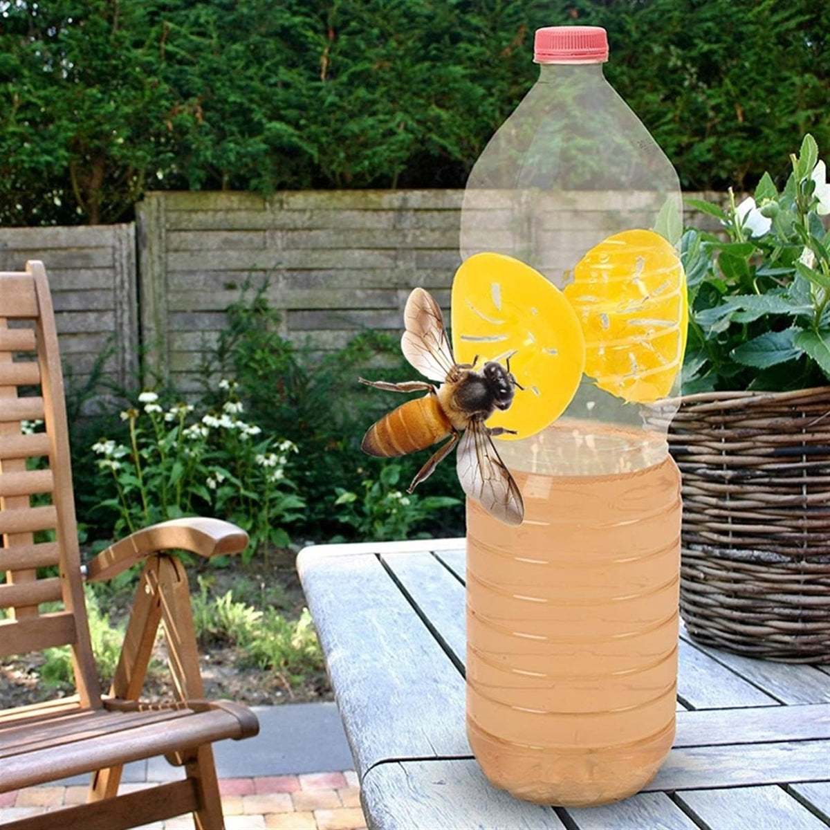 SKAbod Wasp Trap hanging outdoors for yard and deck use