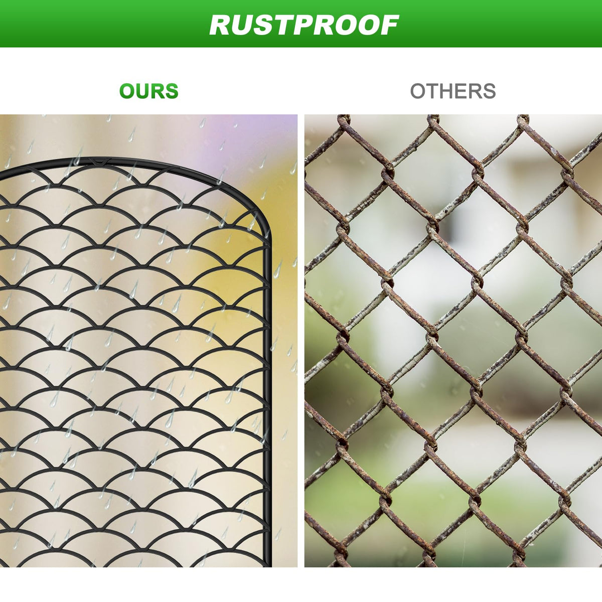 Skcoipsra easy-assembly fence highlights tool-free setup in minutes.