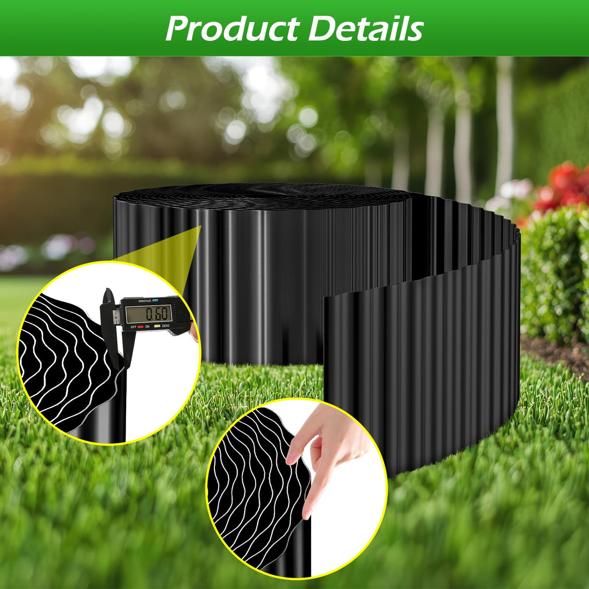 Skcoipsra edging curved installation demonstrates flexible edging shaping around beds and paths.