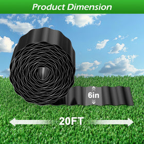 Skcoipsra galvanized steel edging roll demonstrates easy, bendable installation for curved borders.