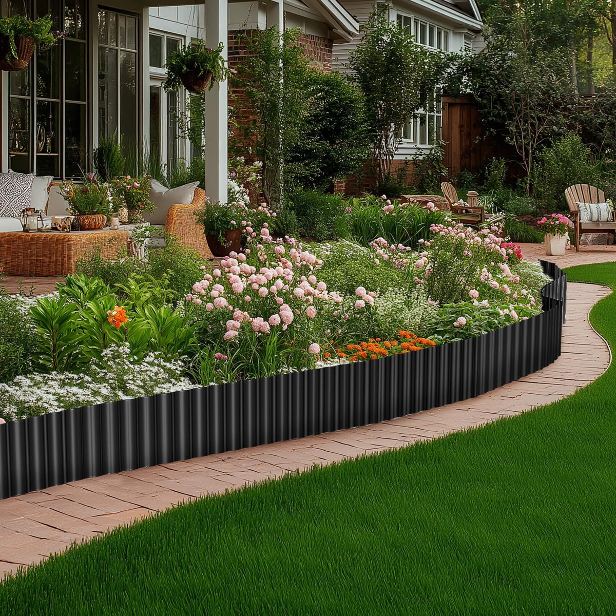 Skcoipsra galvanized steel edging provides durable, weather-resistant performance for lawns and driveways.