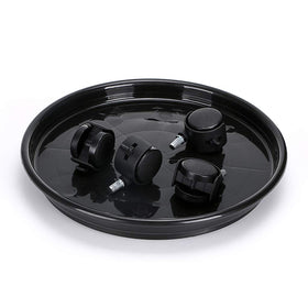 Skelang caddy moves heavy pots effortlessly thanks to unlockable wheels.