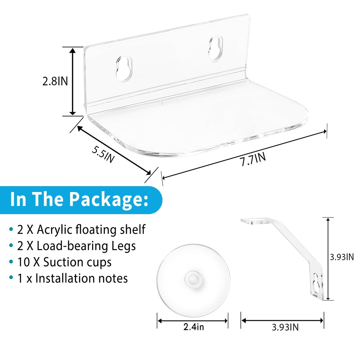 SKEWO clear acrylic sill extender preserves your view while adding storage.