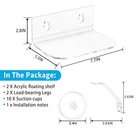 SKEWO clear acrylic sill extender preserves your view while adding storage.