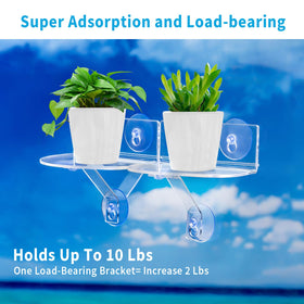 SKEWO window shelf with load-bearing bracket provides secure support for pots.
