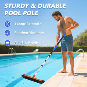 SKGPOLE 19-inch brush head cleans walls and corners effectively.