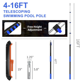 SKGPOLE adjustable length from 4 to 16 feet for versatile tasks.
