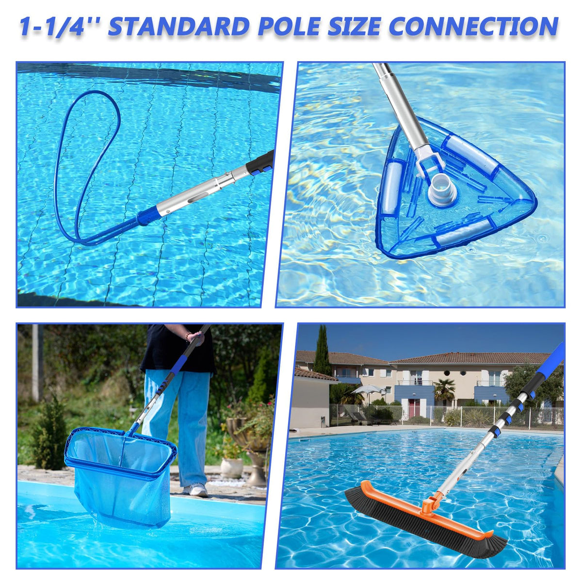 SKGPOLE brush head angle adjustable from 0 to 90 degrees.