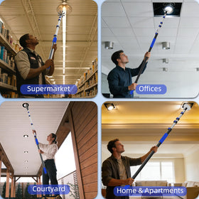 Complete kit with cages and suction cup for efficient bulb changes