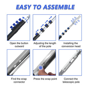 SKGPOLE universal 1-1/4-inch thread connects common pool tools.