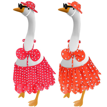 Skicuff goose costume pack enhances outdoor decor with playful colors.