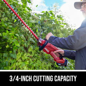 Skil PWR CORE 3/4-inch cutting capacity enables thick branch trimming.