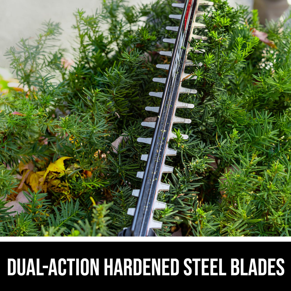 Skil PWR CORE dual-action hardened steel blades provide clean cuts.
