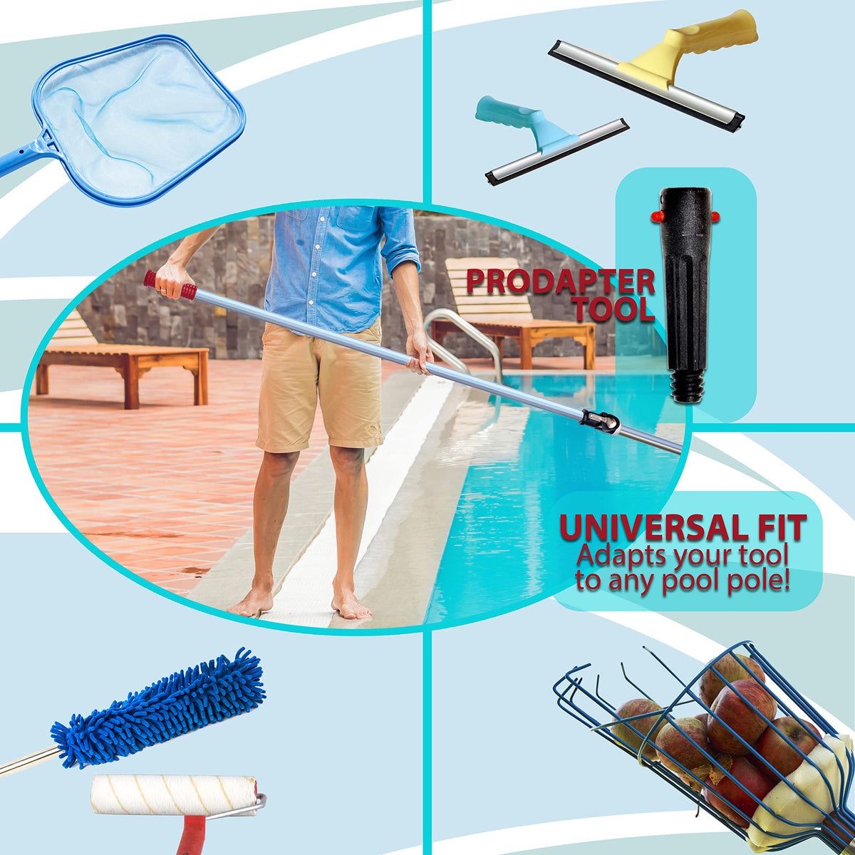 Aerospace-grade aluminum Skimlite pole is lightweight and corrosion resistant