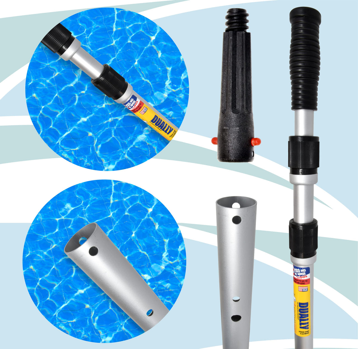 Skimlite Dually Pole with dual locking system for stable control