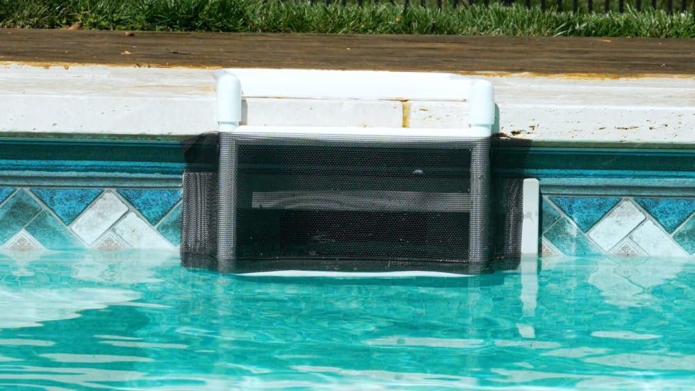 Skimmer Saver by Fischer fits over 14-inch skimmers, blocking debris with no extra hardware.