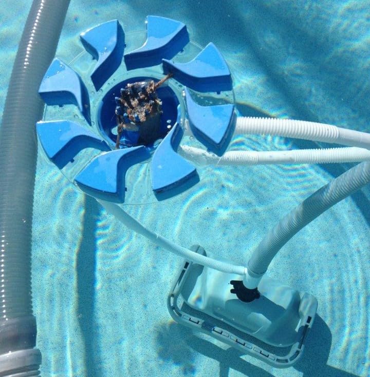 SkimmerMotion Original whirlpool suction power pulls debris before it settles.