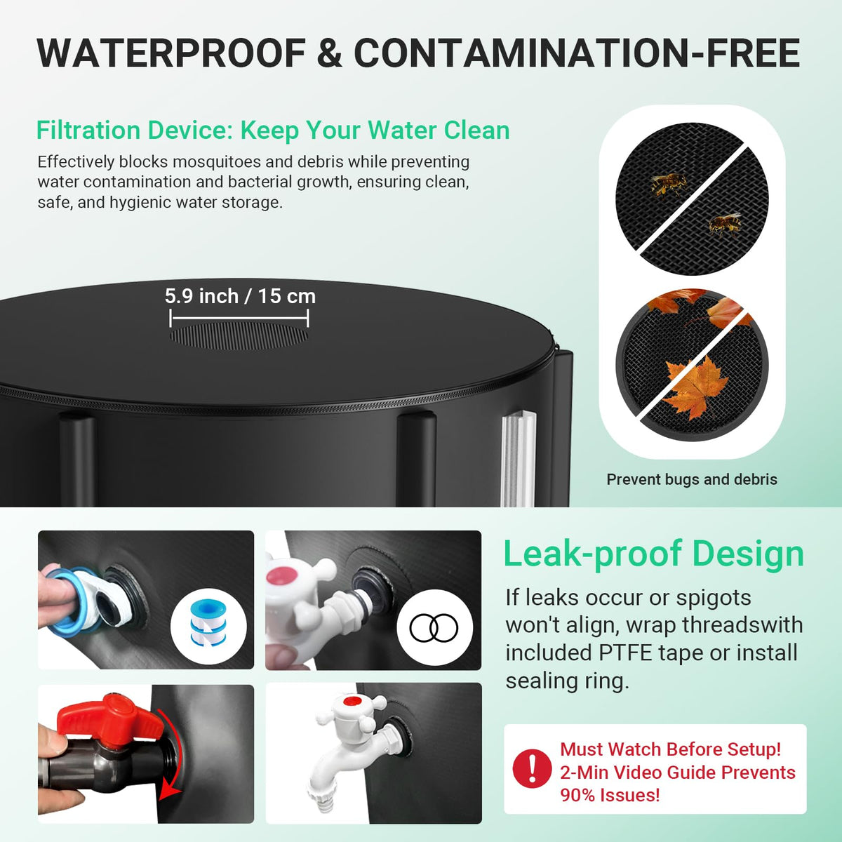 SKM durable 3-ply PVC construction resists UV and punctures