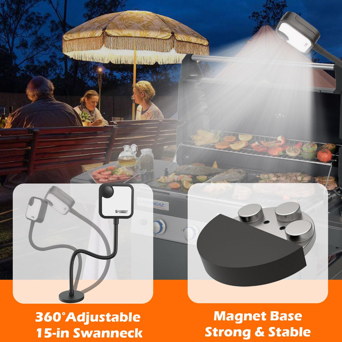 SKNOOY multiuse LED light suitable for workbenches and hobbies.