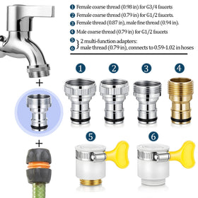 Skrfren universal adapters show versatile hose compatibility for various tasks.