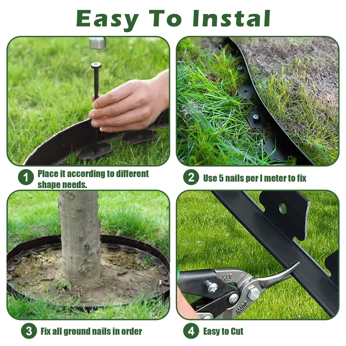 SKWIRRLE durable plastic edging withstands outdoor elements for lasting borders.