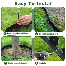 SKWIRRLE durable plastic edging withstands outdoor elements for lasting borders.