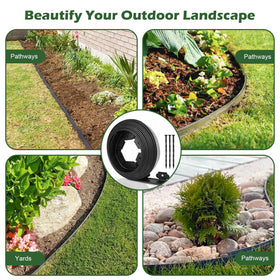 SKWIRRLE easy-installation edging simplifies DIY border projects.