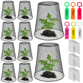 SKWIRRLE chicken wire cloche cover set of 10 protects seedlings and supports early growth.