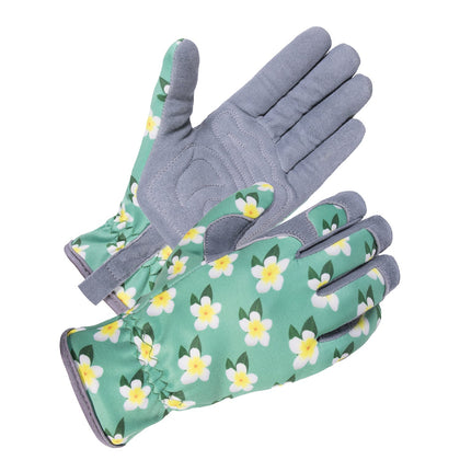 SKYDEER premium deerskin gloves with soft padded palm for gardening comfort.