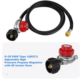 Skyflame brass adapters support easy regulator hose connections.