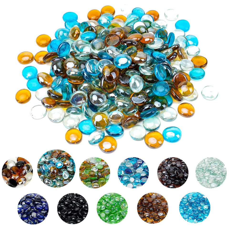 Skyflame Caribbean Blue blend beads brighten your fire pit with vivid color and drama.