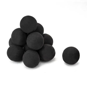 Skyflame 4-inch ceramic fireball, round black, delivers a clean burn for indoor fireplaces.