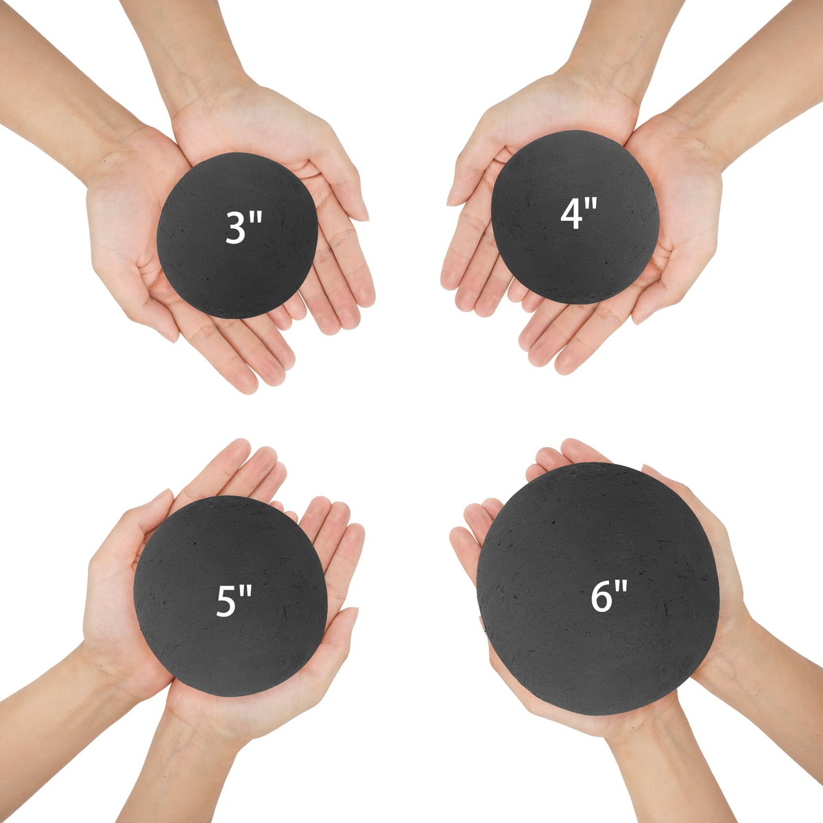 Skyflame ceramic fireball 4-inch round black suits outdoor fire pits with style.