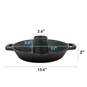 Skyflame Charkettle beer can chicken holder highlights beer infusion for juicy poultry.