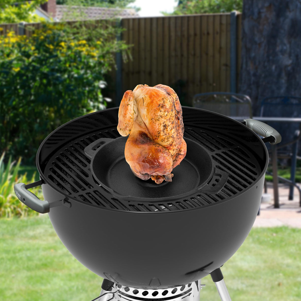 Skyflame Charkettle Gourmet BBQ System compatibility expands roasting options.