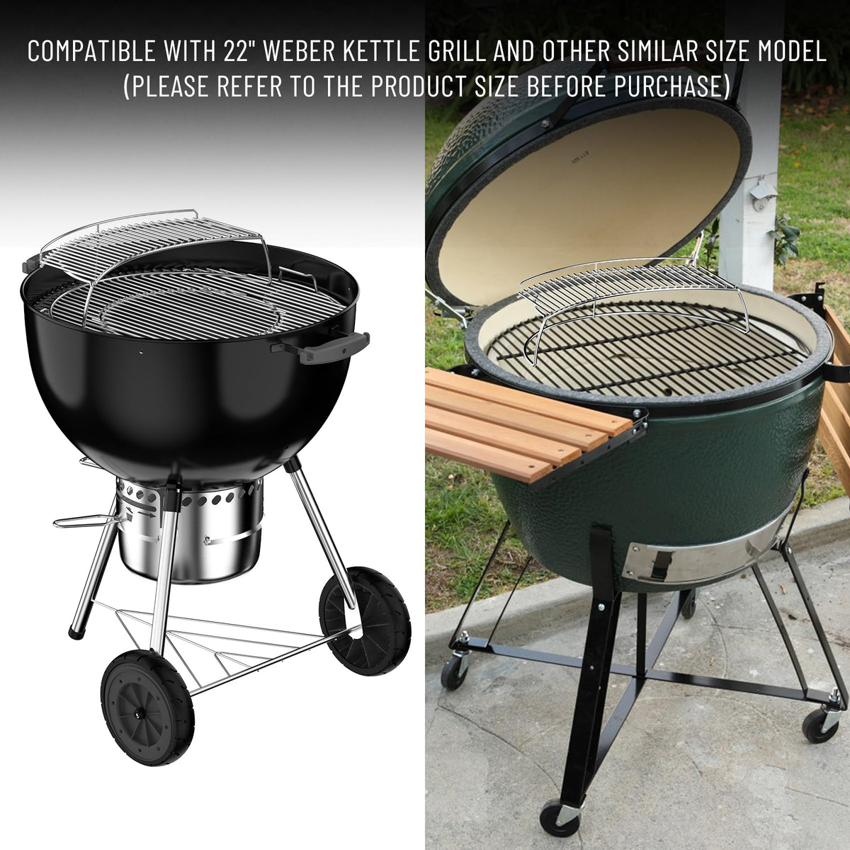 Skyflame Charkettle expands cooking area without blocking the main grate