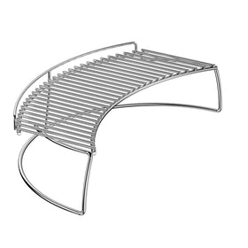Skyflame Charkettle warming rack around Weber 26-inch grill perimeter for extra cooking space