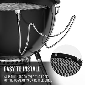 Skyflame tilt directs condensation away from burgers when lifting the lid.
