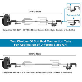 Skyflame counterbalance weight stabilizes heavy poultry for smooth turning.