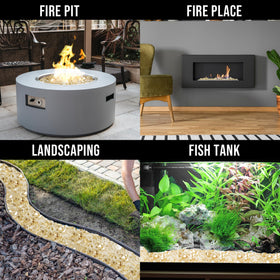 Skyflame easy to clean fire glass with vinegar and water after use