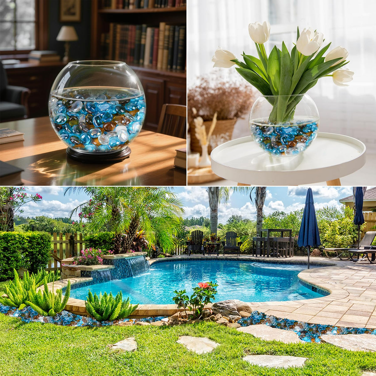 Skyflame easy-clean glass rinses clean with vinegar and water.