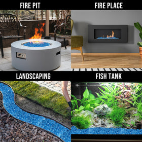 Skyflame easy cleaning fire glass, rinsing with vinegar and water