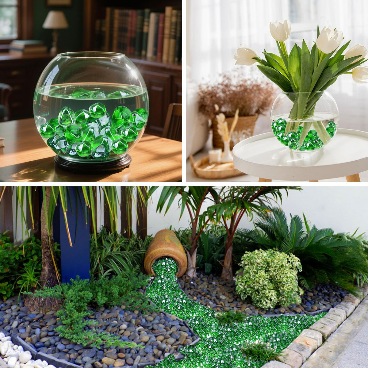 Skyflame fire glass can be cleaned easily using vinegar and water.