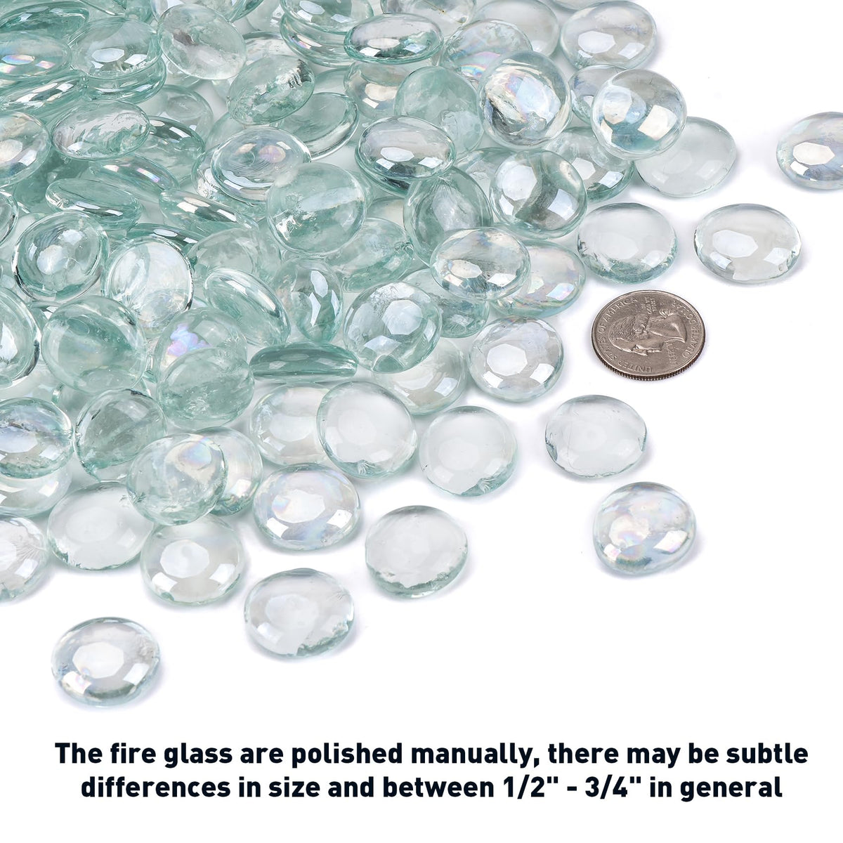 Skyflame half-inch beads close-up showing sparkling facets